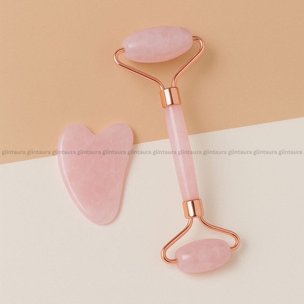 Rose Quartz Roller and Gua Sha Set