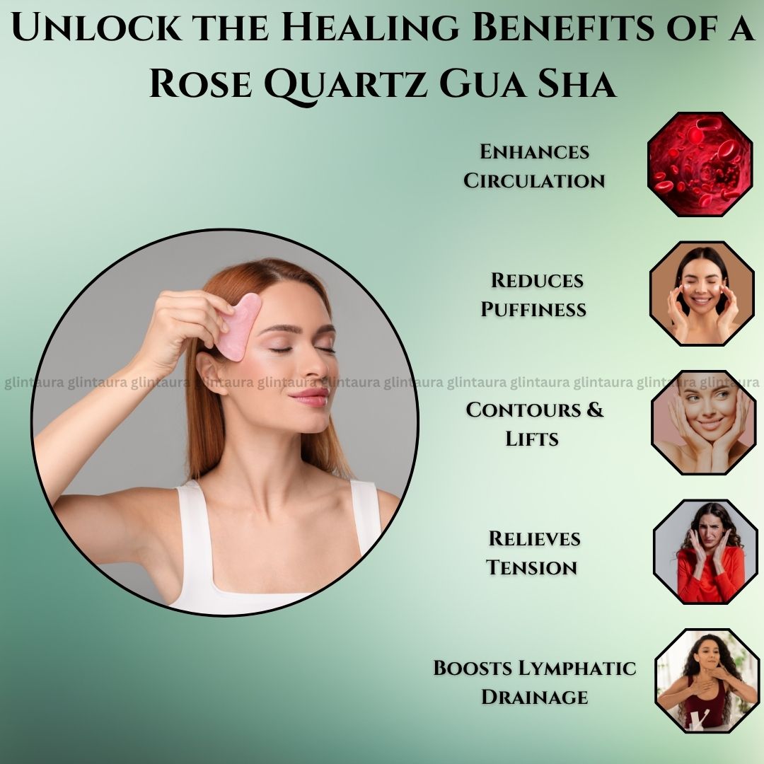 Rose Quartz Gua Sha - Glintaura