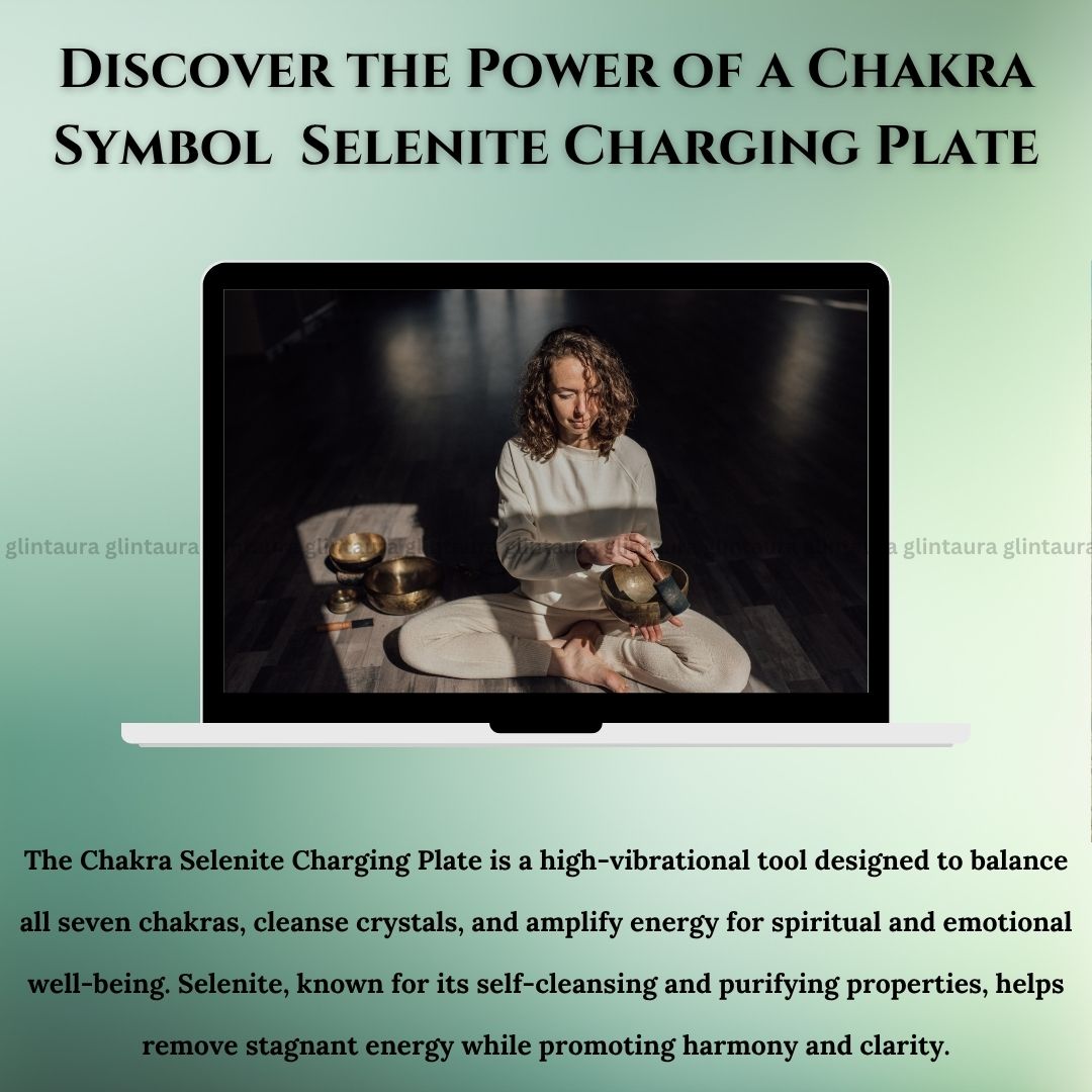 Chakra Selenite Charging Plate
