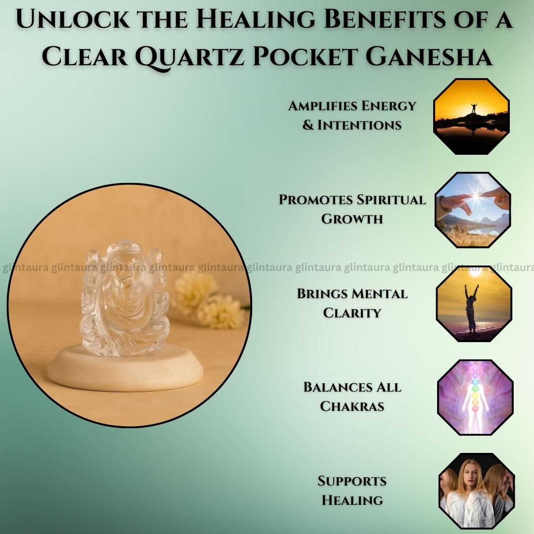 Clear Quartz Ganesha Idol