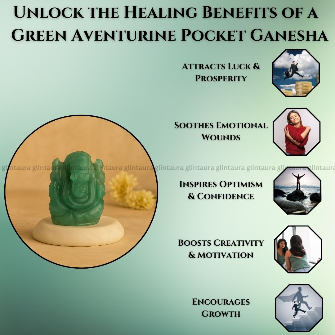 Green Aventurine Ganesha Idol