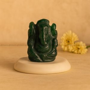 Green Jade Ganesha Idol