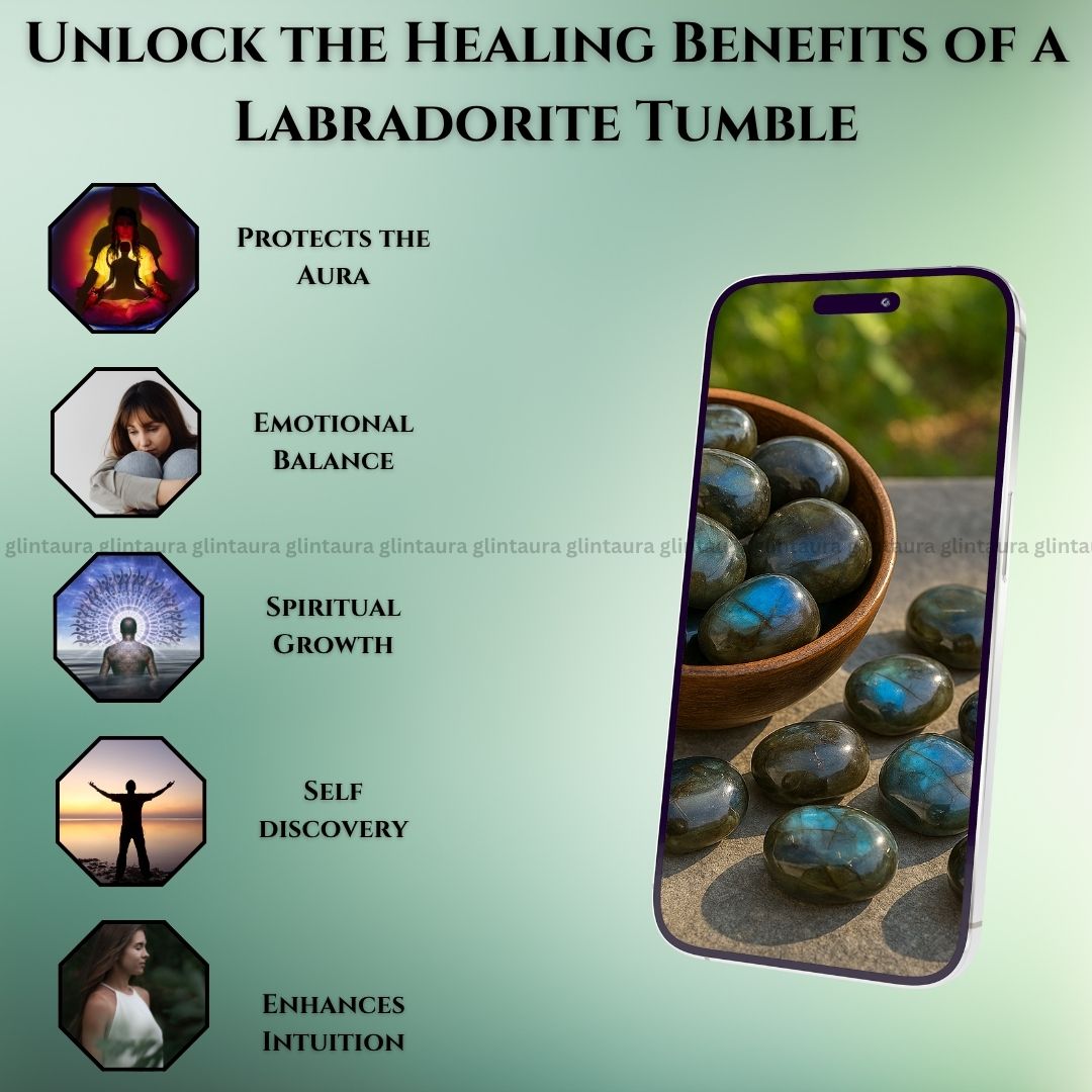 Labradorite Tumbled Stones Pack of 5 Pcs (Intuition, Protection & Transformation) - Image 3