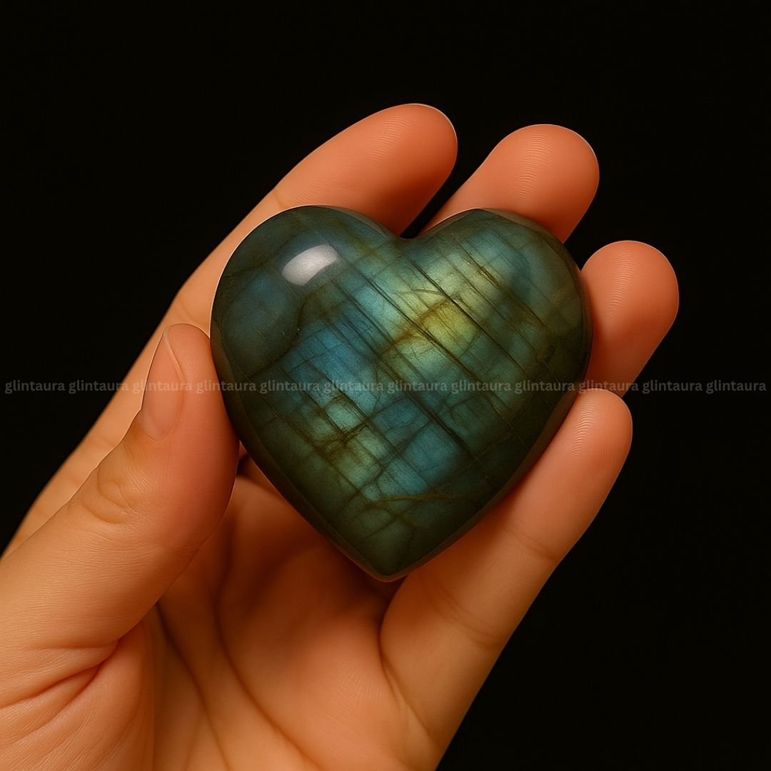 Labradorite Crystal Heart