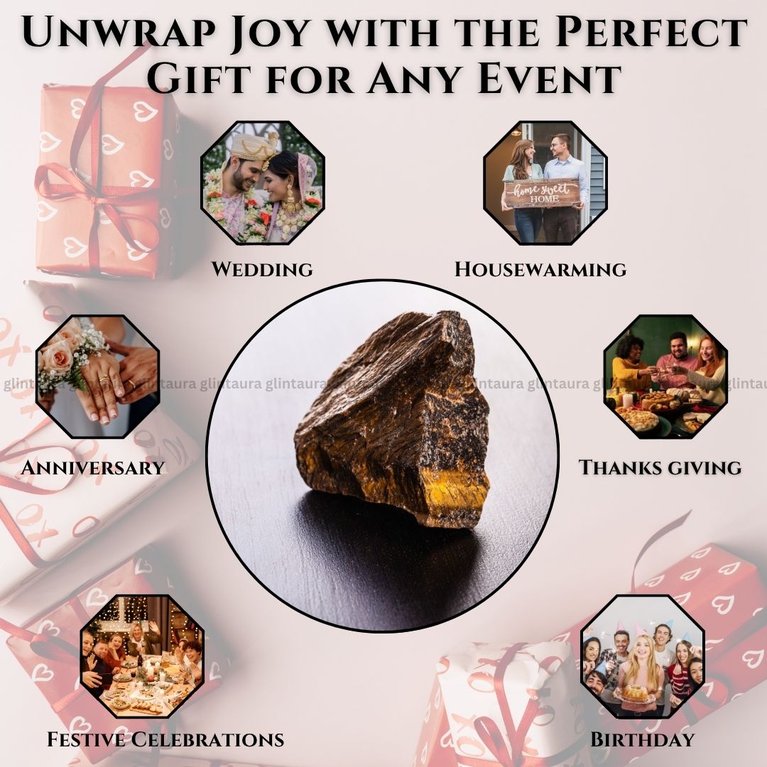 Tiger Eye Raw Stone Pack of 2Pcs / 40 To 90 Gram (Courage and Confidence) - Image 7