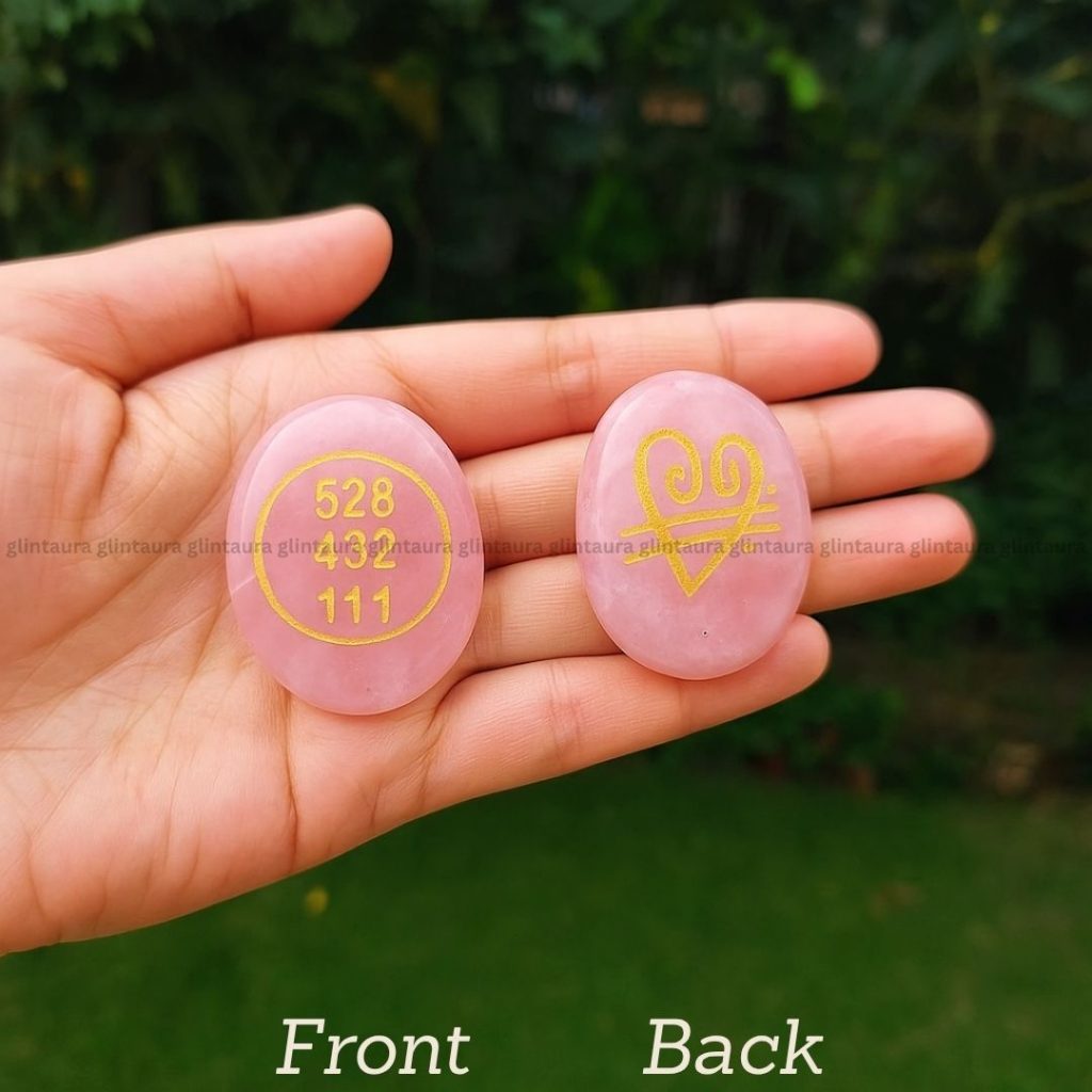 rose quartz zibu coin