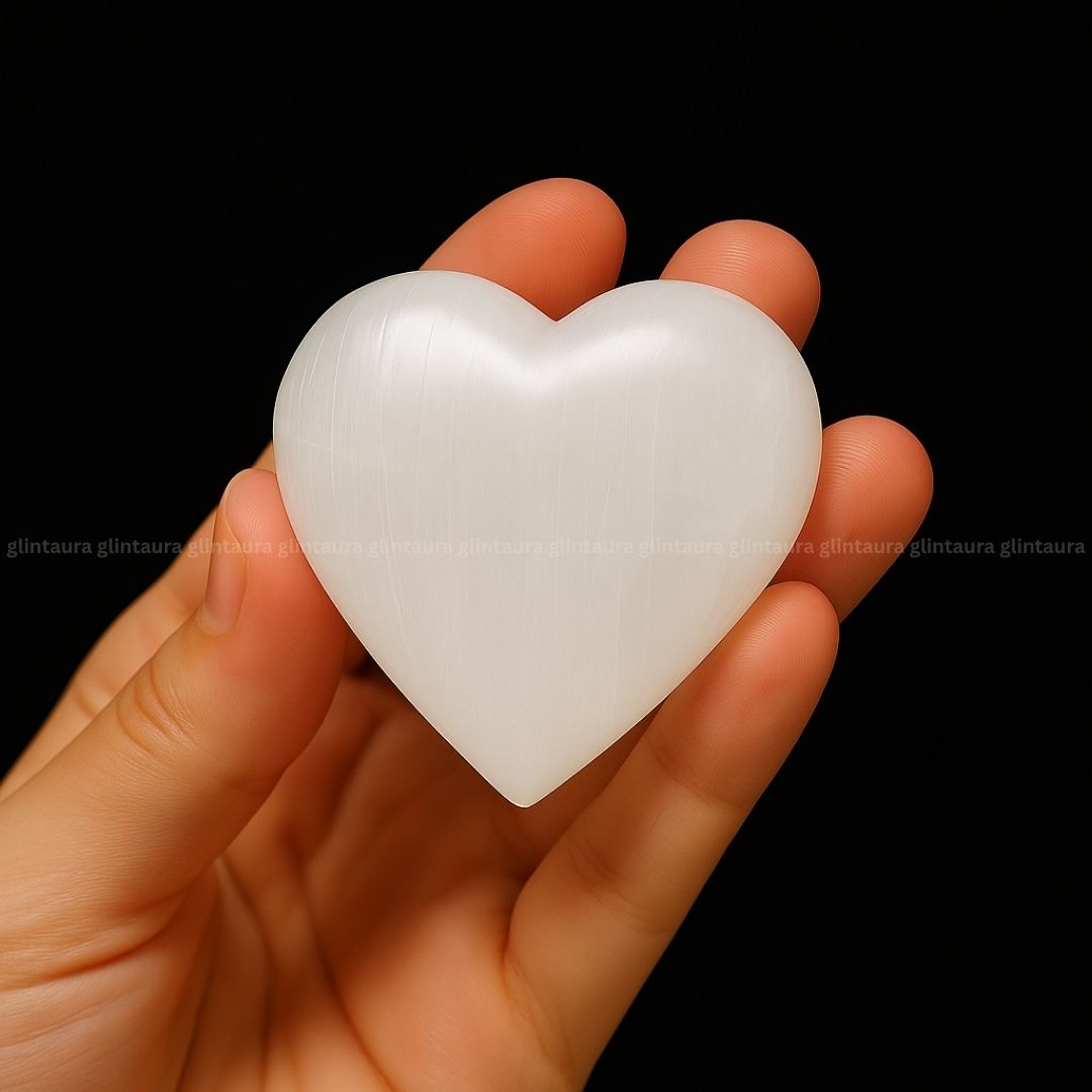 Selenite Crystal Heart