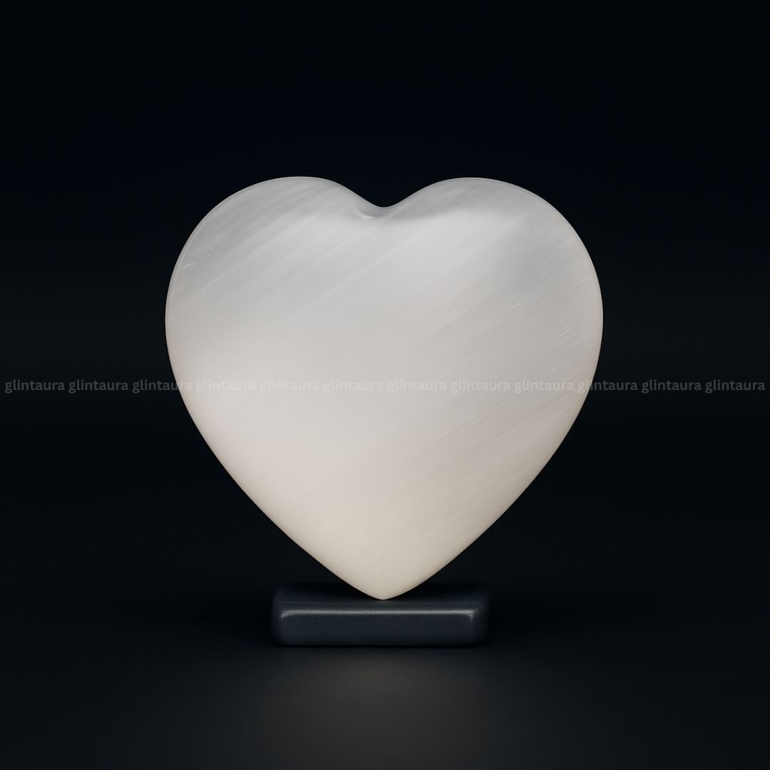 Selenite Crystal Heart