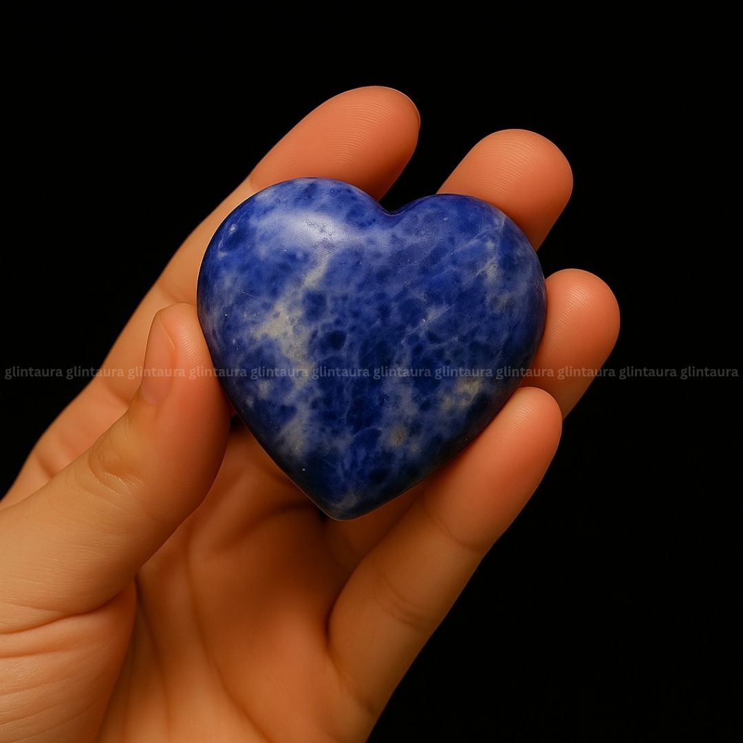 Sodalite Crystal Heart 150 To 200Gram (Calmness & Confident Communication) - Image 10