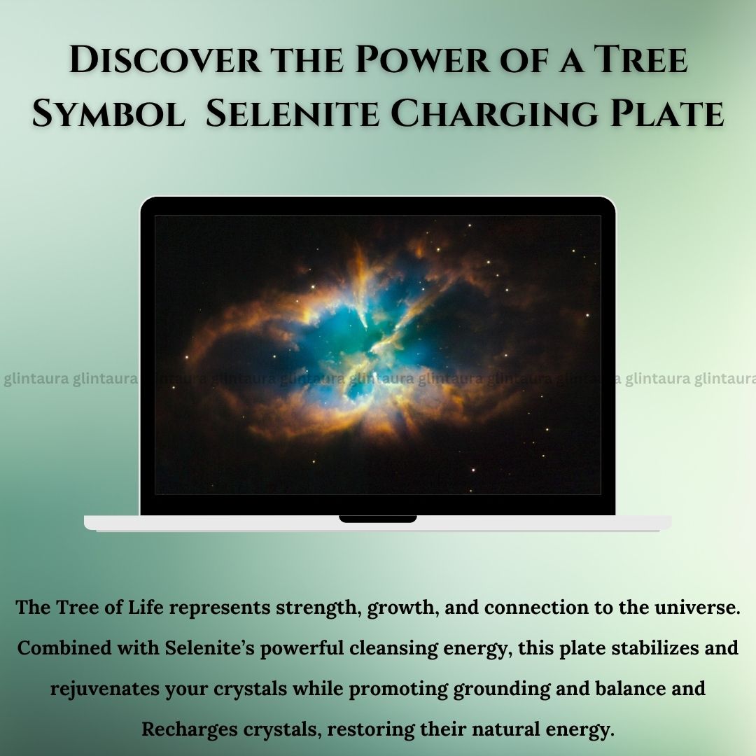 Tree Symbol Selenite Charging Plate