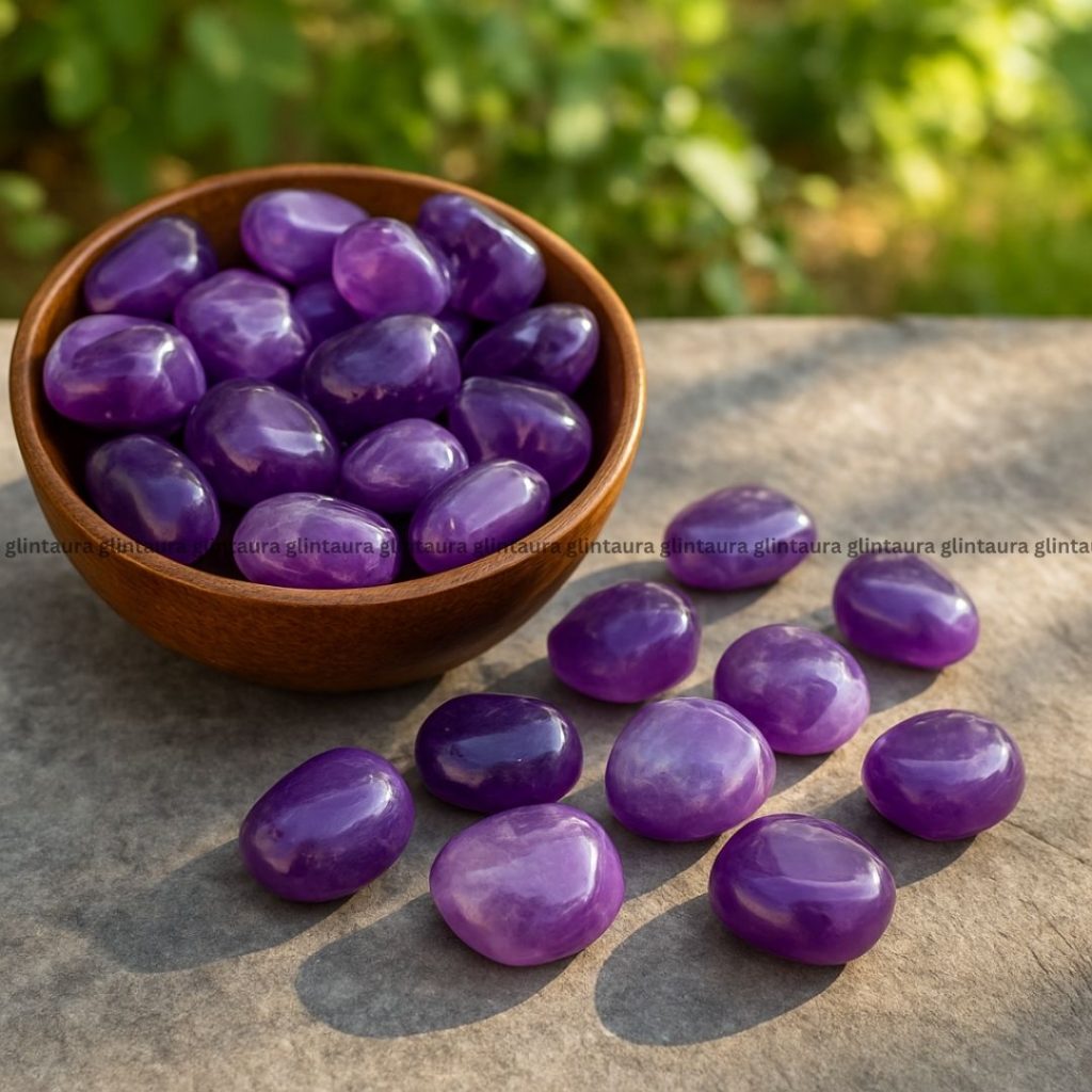 Amethyst tumbled stones