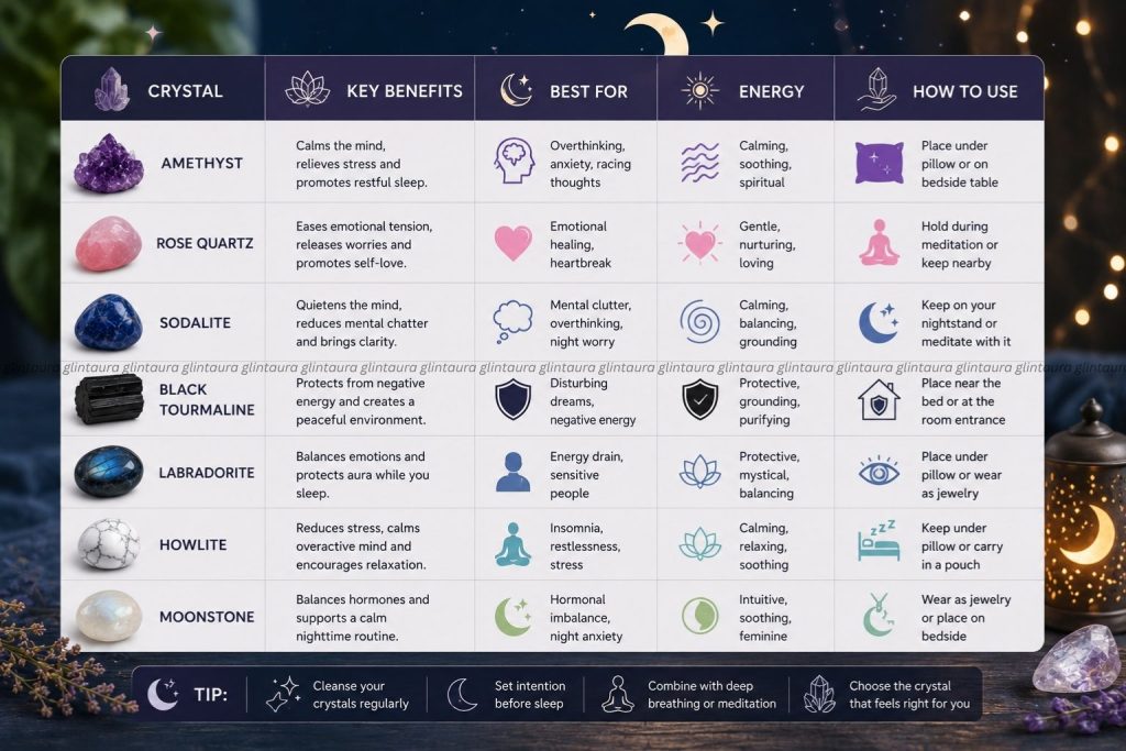 Crystals for Sleep and Insomnia